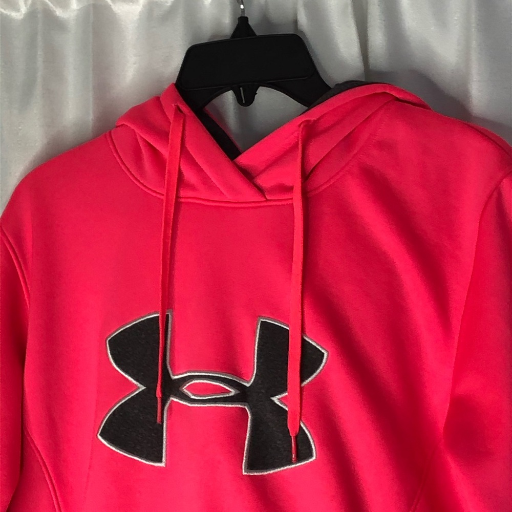 Bright pink Under Armour hoodie